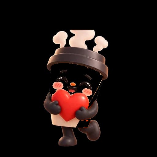 Loopy — CafePlay'in maskotu, kapaklı bir kahve bardağı